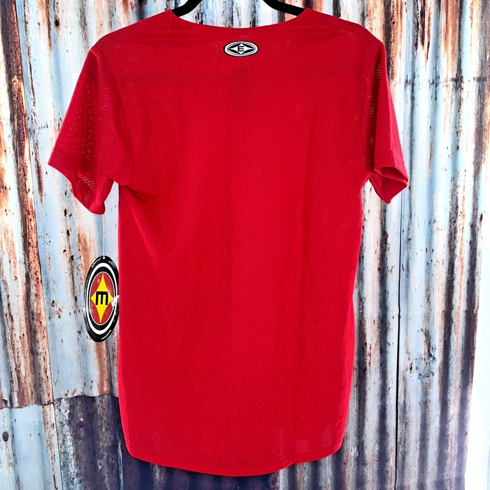 Easton Youth XL (YXL) Red Mesh Baseball Jersey Button Up Team Collection NWT - Picture 2 of 10